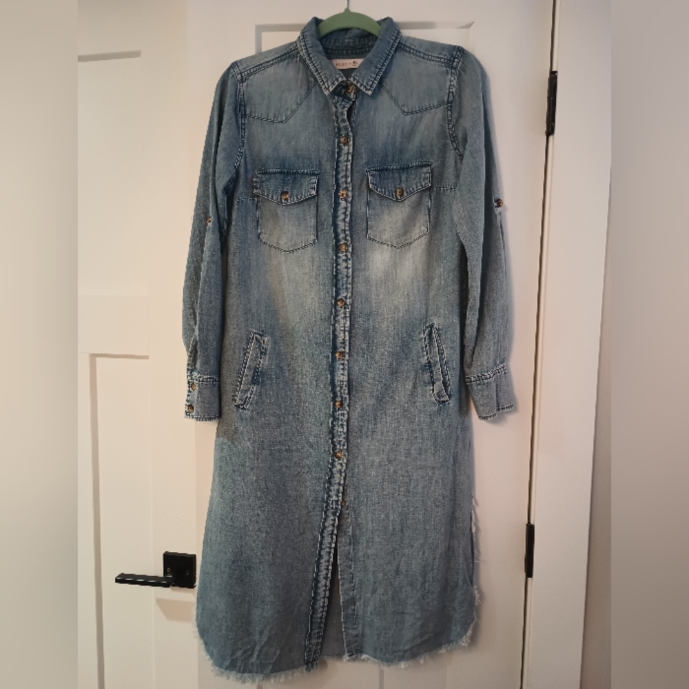 Billy T Women's Lightweight Denim Long Sleeve Dress